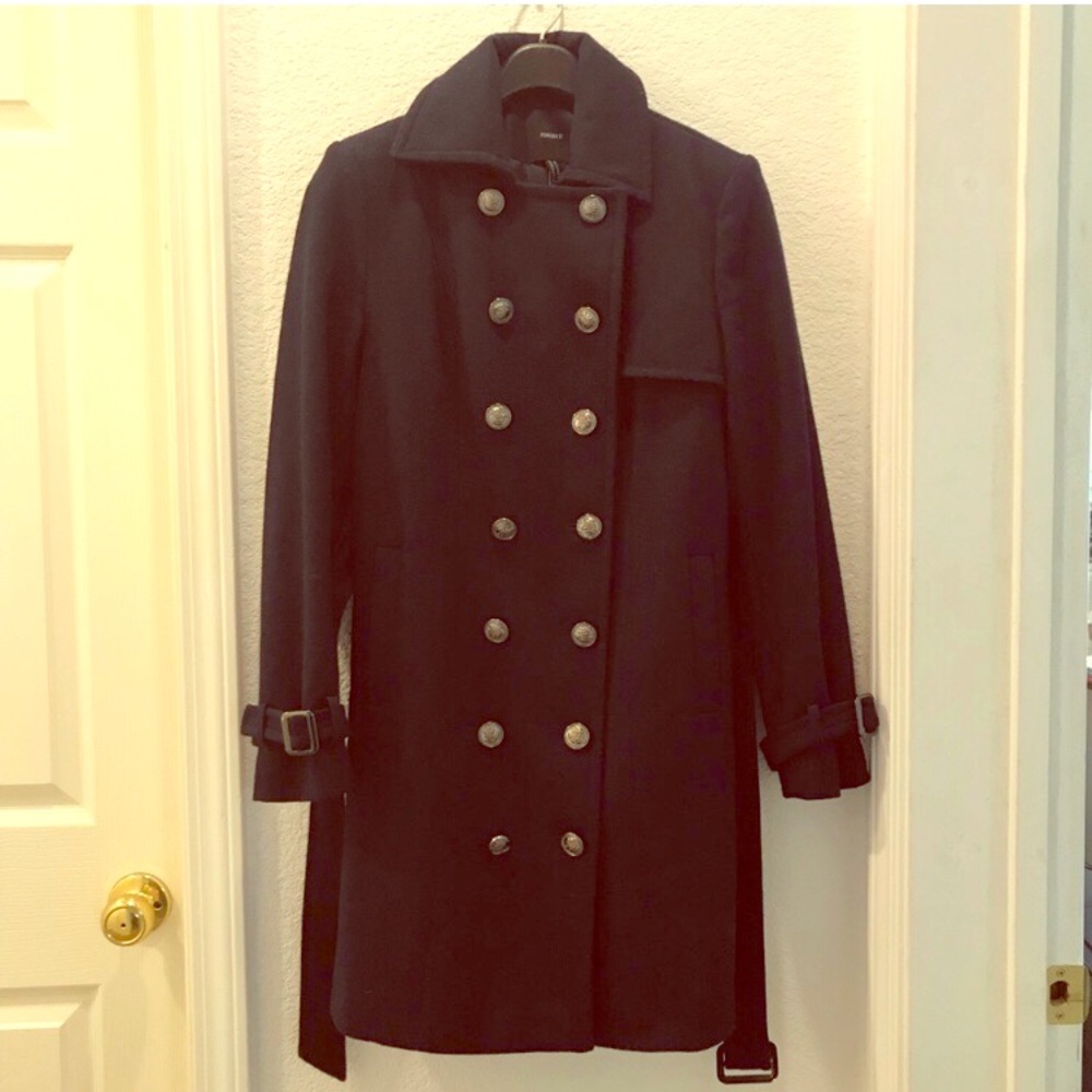 Navy wool pea coat